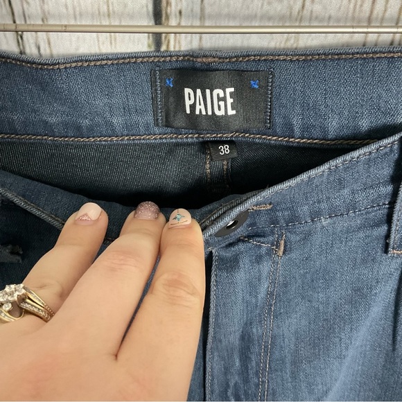 PAIGE Federal “Marson” Medium Blue Luxury Jeans Mens 38 x 33 New Straight Leg - Picture 4 of 8